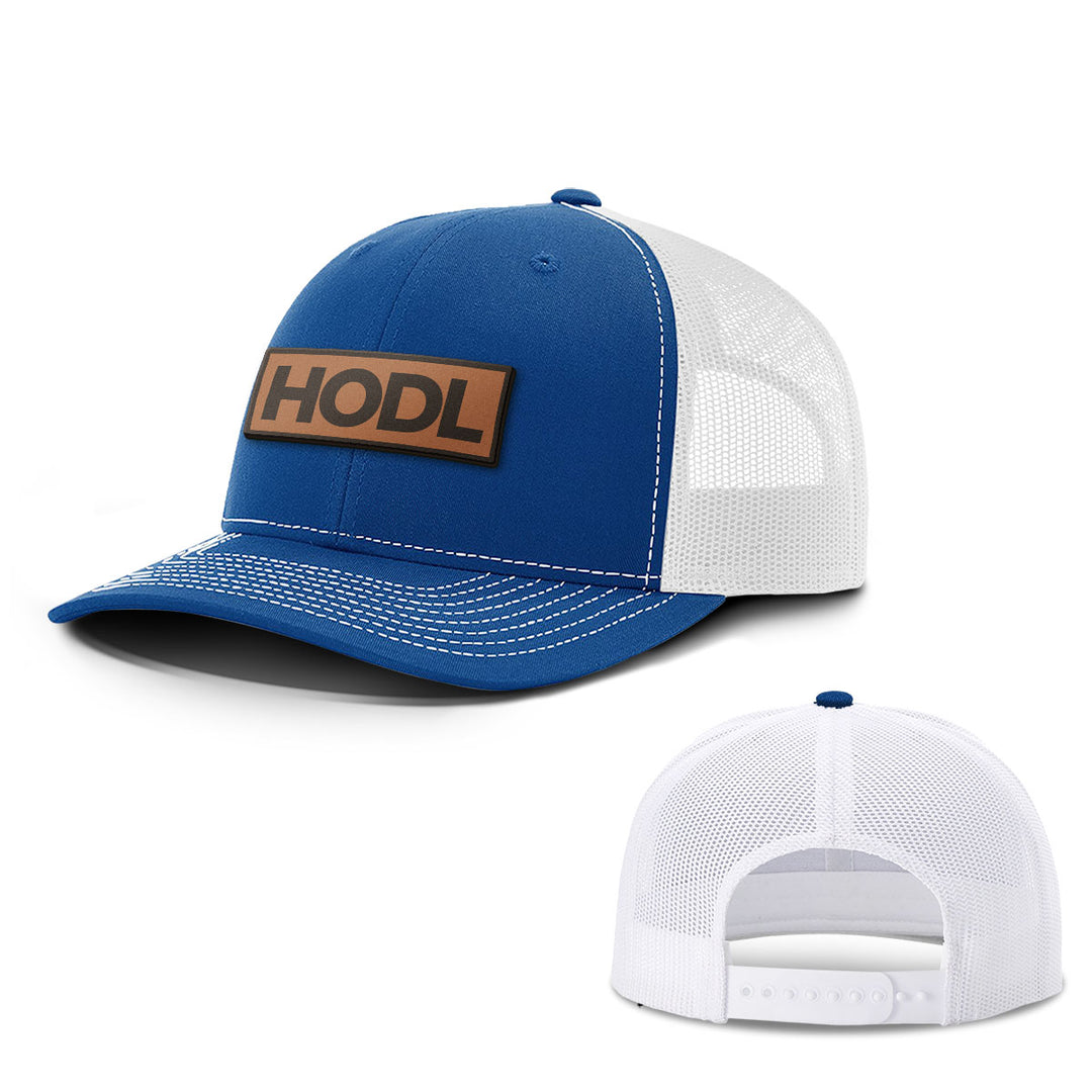 HODL Leather Patch Hats - BustedTees.com