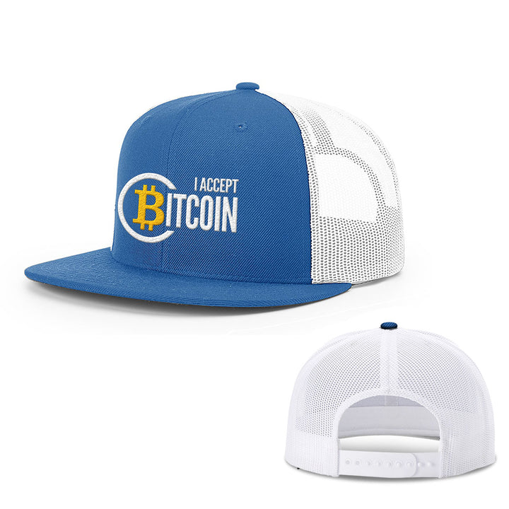 I Accept Bitcoin Hats - BustedTees.com