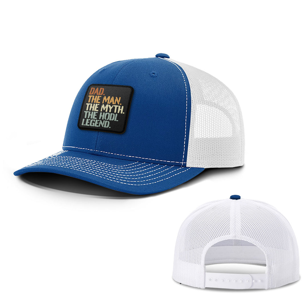 Dad The Hodl Legend Patch Hats - BustedTees.com