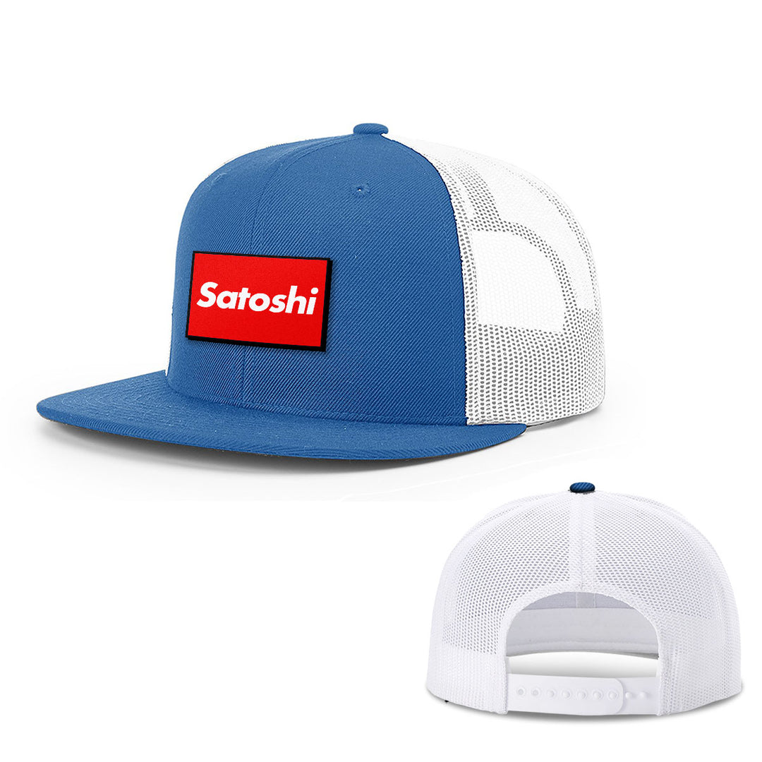 Satoshi Red Patch Hats - BustedTees.com