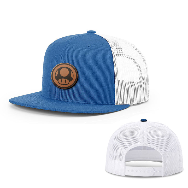 Power Up Leather Patch Hats - BustedTees.com