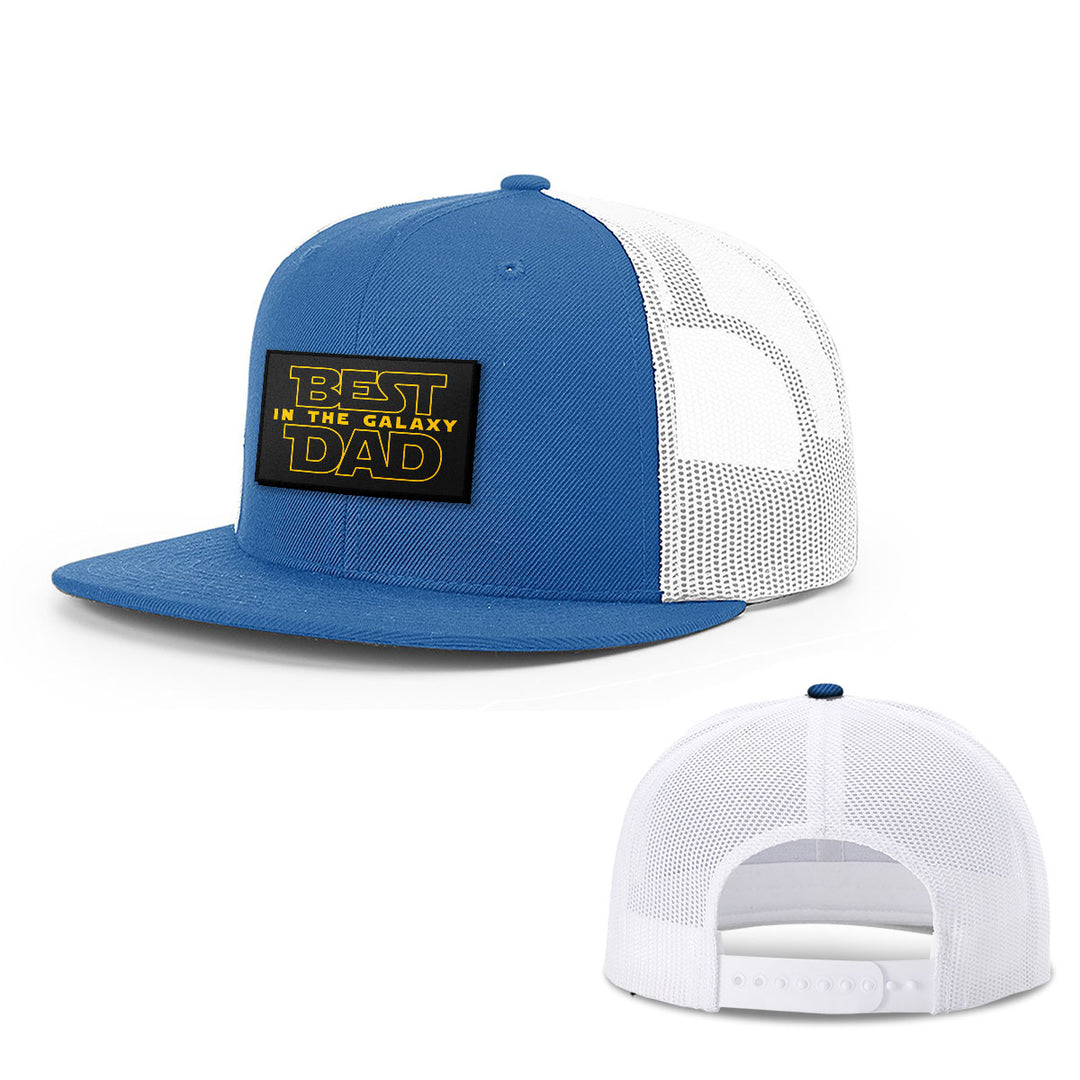 Best Dad In The Galaxy Patch Hats - BustedTees.com