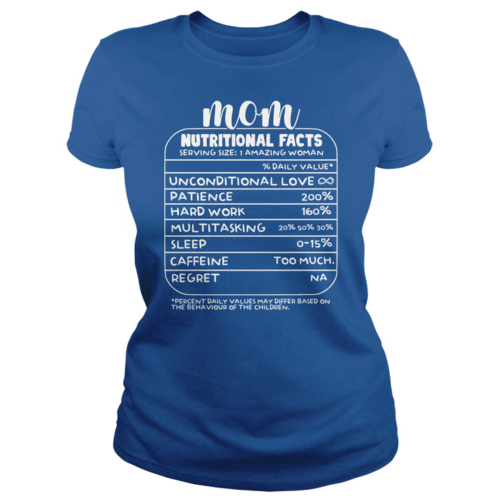 Mom Nutrition Facts - BustedTees.com