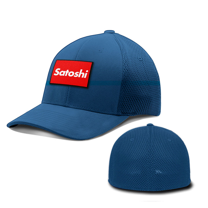 Satoshi Red Patch Hats - BustedTees.com
