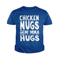 Load image into Gallery viewer, Chicken Nugs and Momma Hugs Kids Shirts - BustedTees.com
