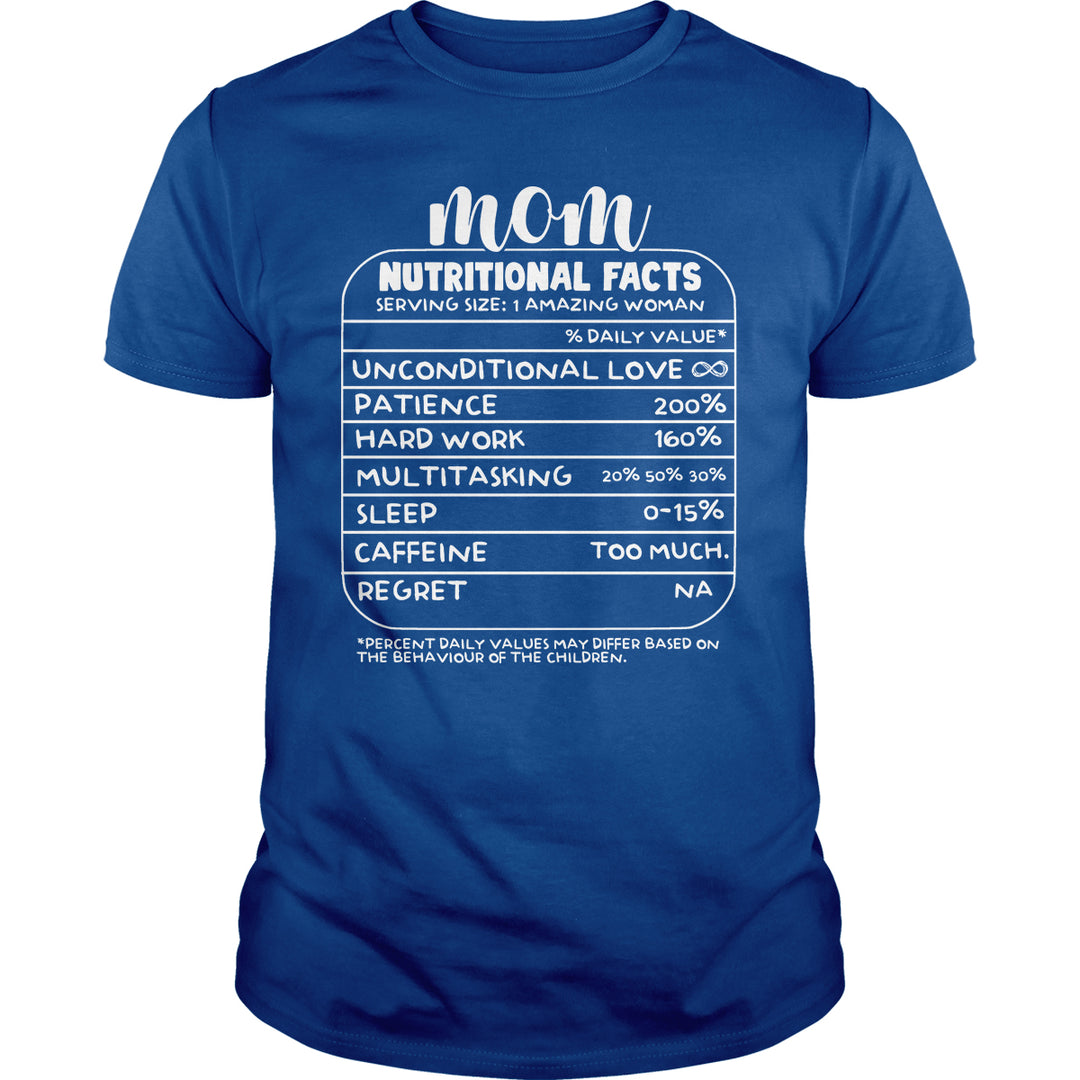 Mom Nutrition Facts - BustedTees.com