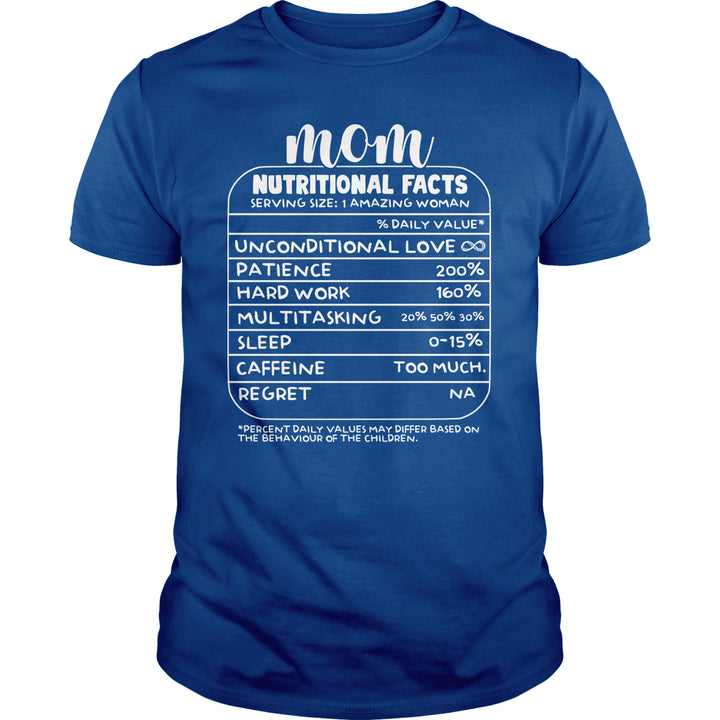 Mom Nutrition Facts - BustedTees.com
