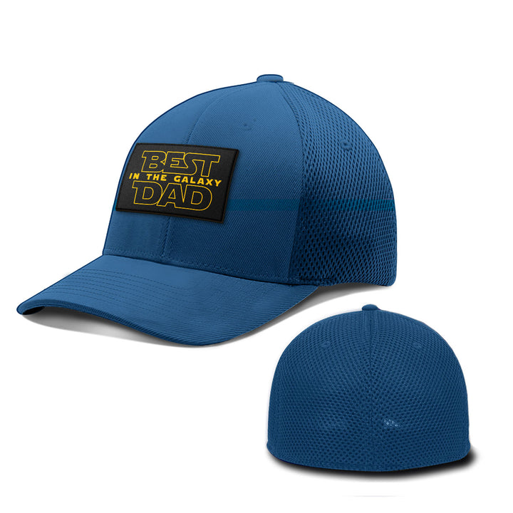 Best Dad In The Galaxy Patch Hats - BustedTees.com