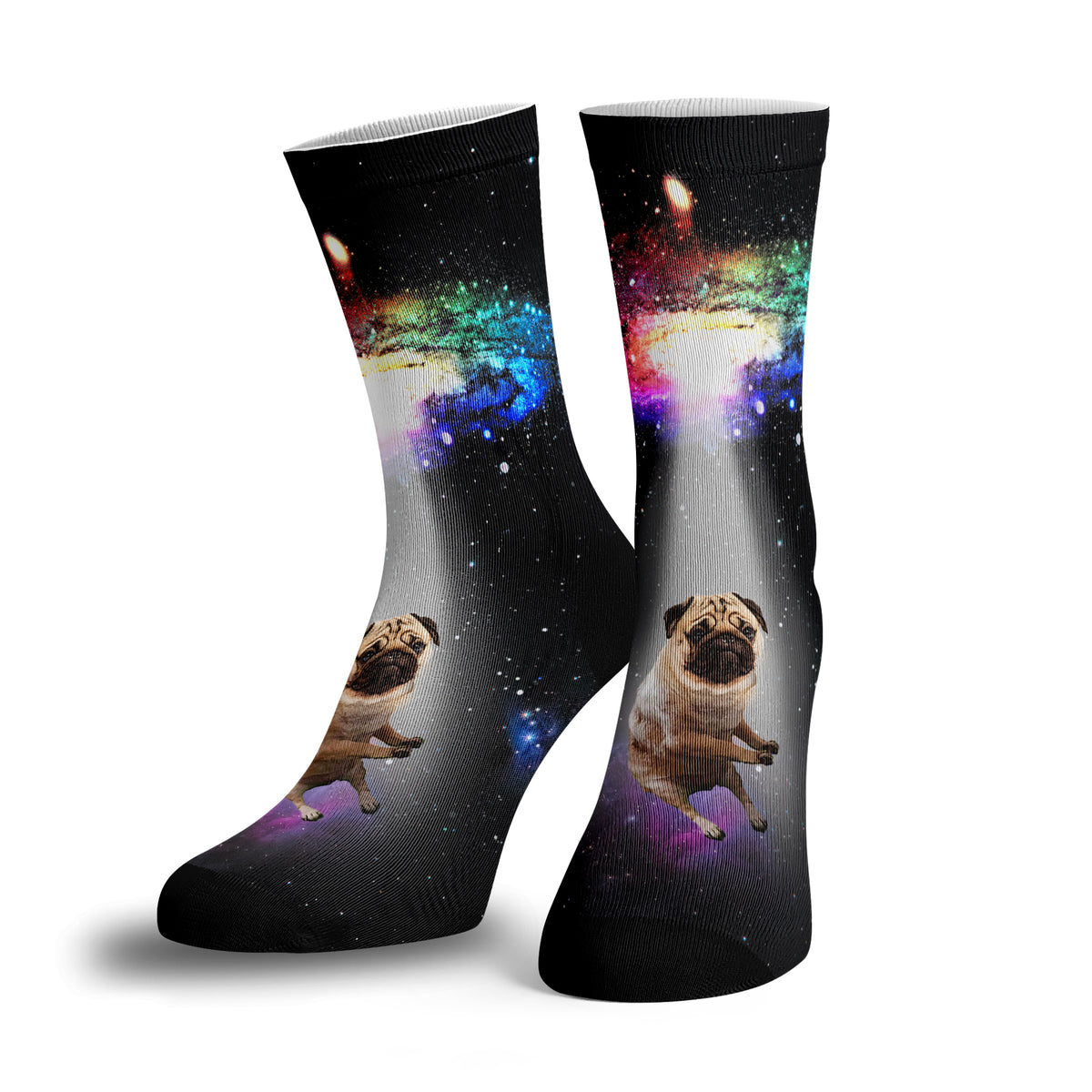 Space Pug Socks - BustedTees.com