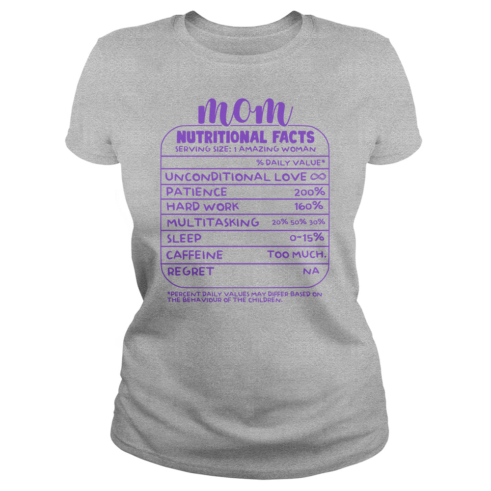 Mom Nutrition Facts - BustedTees.com
