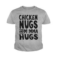 Load image into Gallery viewer, Chicken Nugs and Momma Hugs Kids Shirts - BustedTees.com
