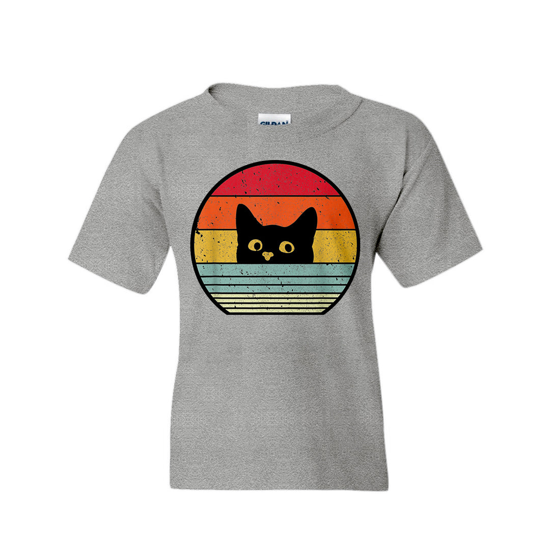 Cat Shirt Retro Style  Kids Shirt - BustedTees.com