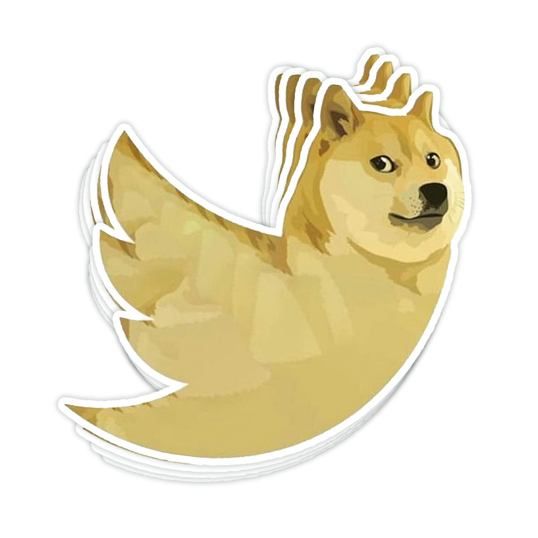 Doge Twit Vinyl Sticker - BustedTees.com
