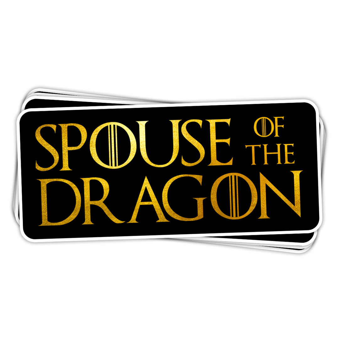 Spouse Of The Dragon Vinyl Sticker - BustedTees.com