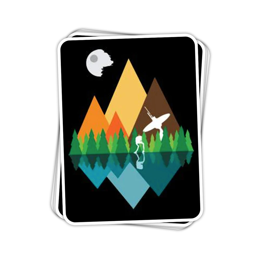 Camping Vinyl Sticker - BustedTees.com