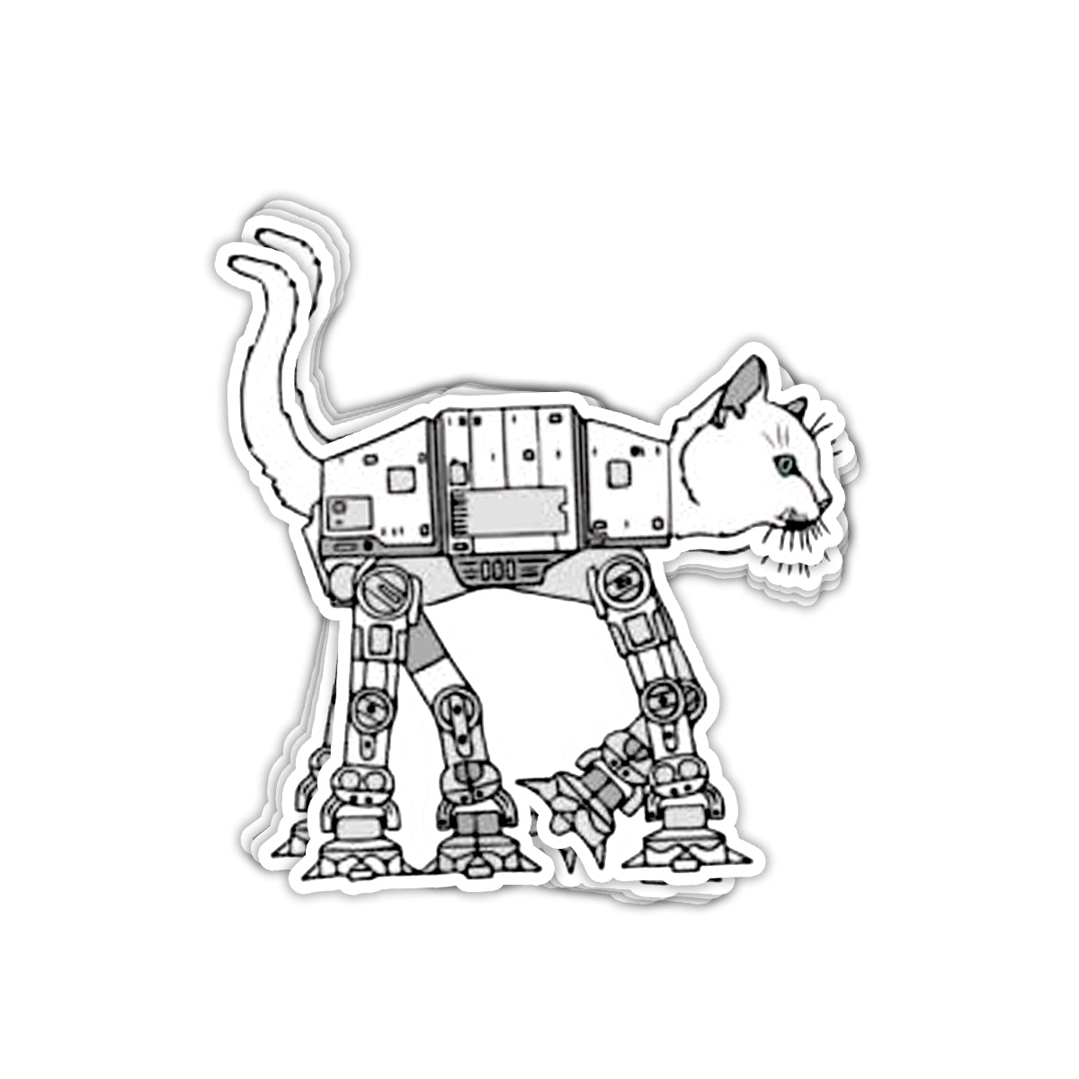 Catwars Vinyl Sticker - BustedTees.com