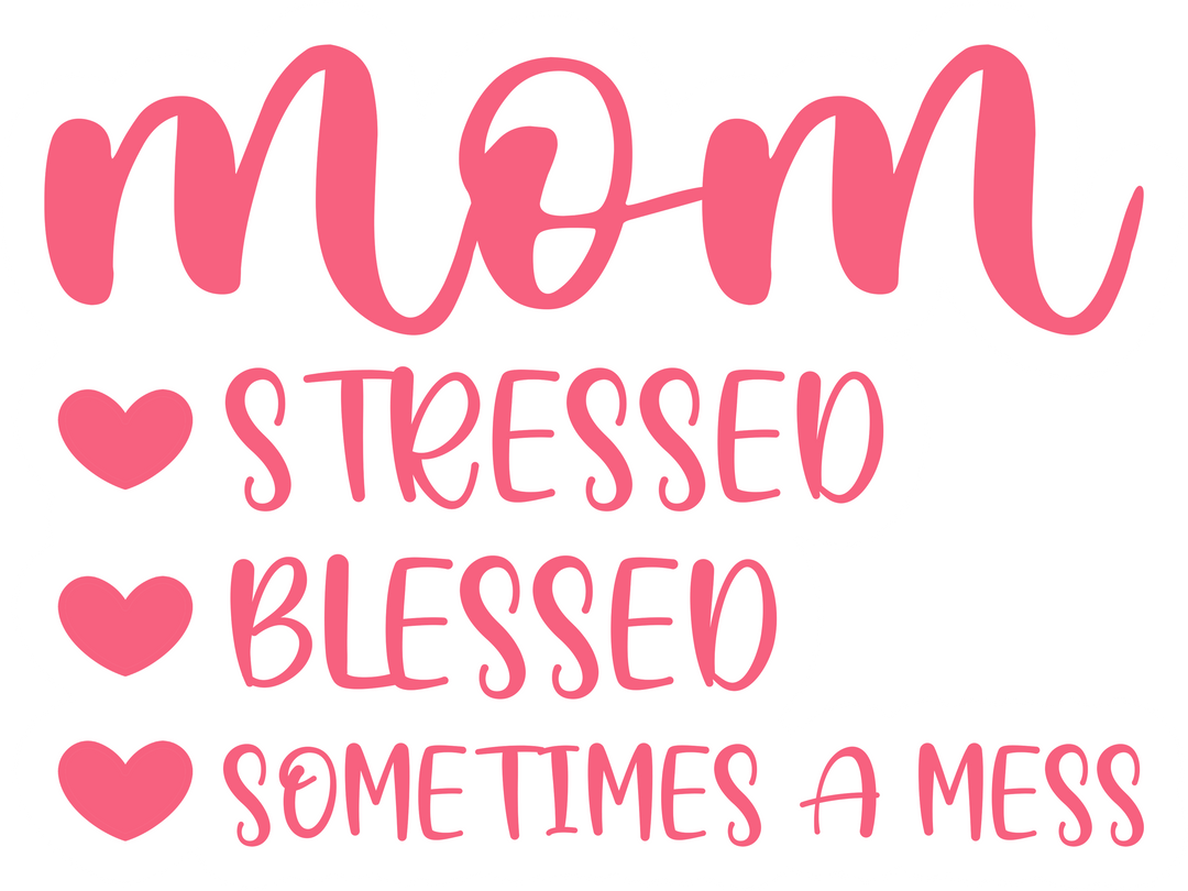 Stressed Blessed Vinyl Sticker - BustedTees.com