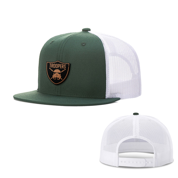 Troopers Leather Patch Hats - BustedTees.com