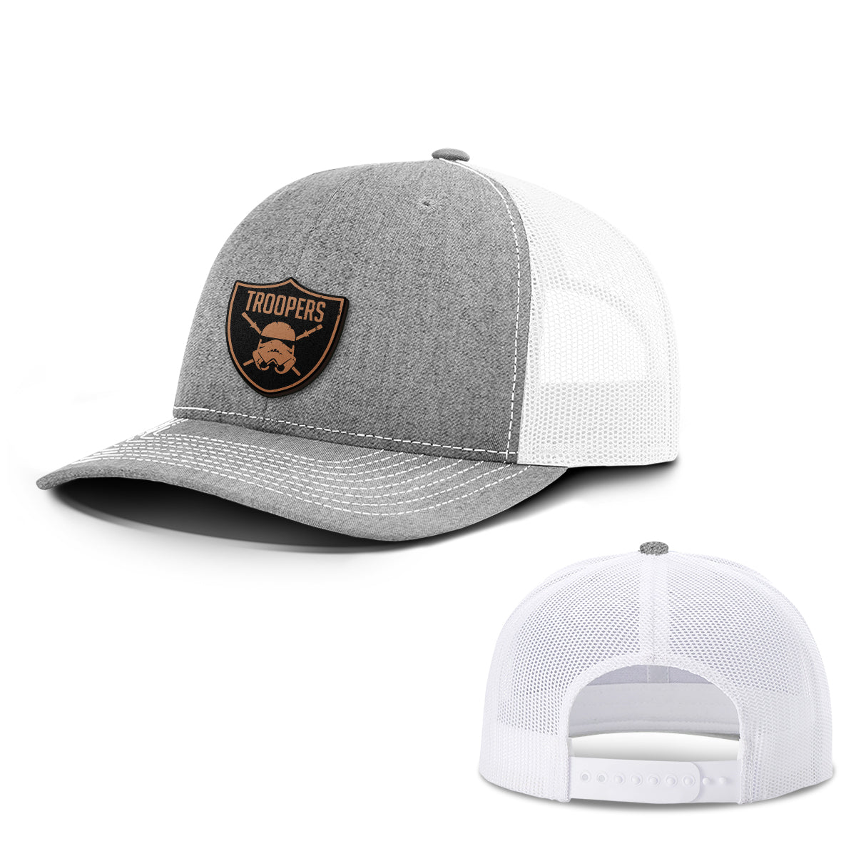 Troopers Leather Patch Hats - BustedTees.com