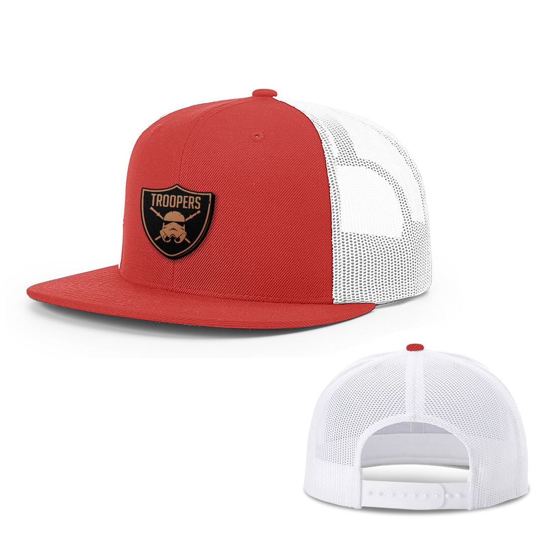 Troopers Leather Patch Hats - BustedTees.com