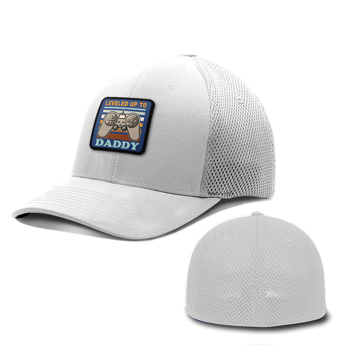 Leveled Up to Daddy Patch Hats - BustedTees.com
