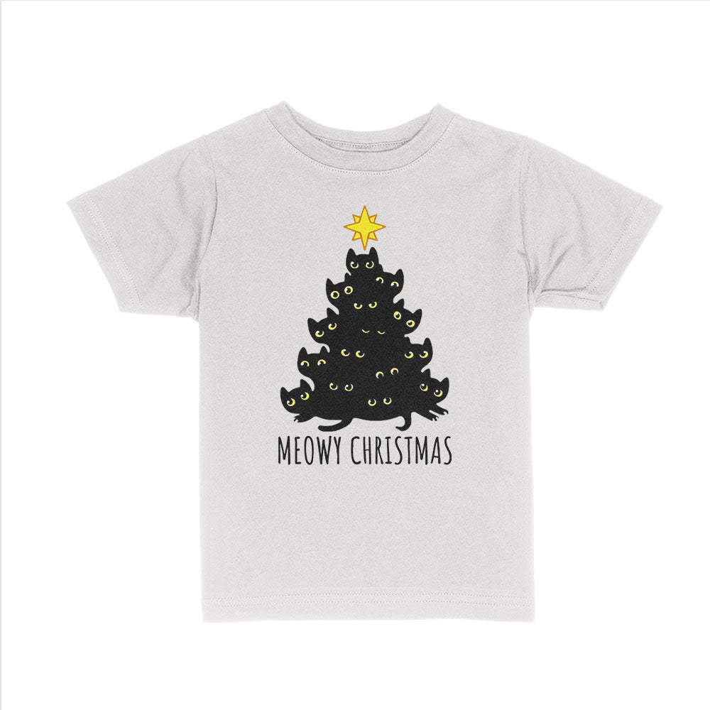 Meowy Christmas Kids Shirt - BustedTees.com