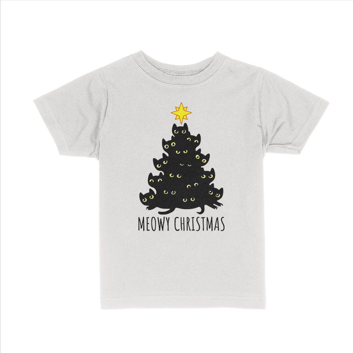 Meowy Christmas Kids Shirt - BustedTees.com