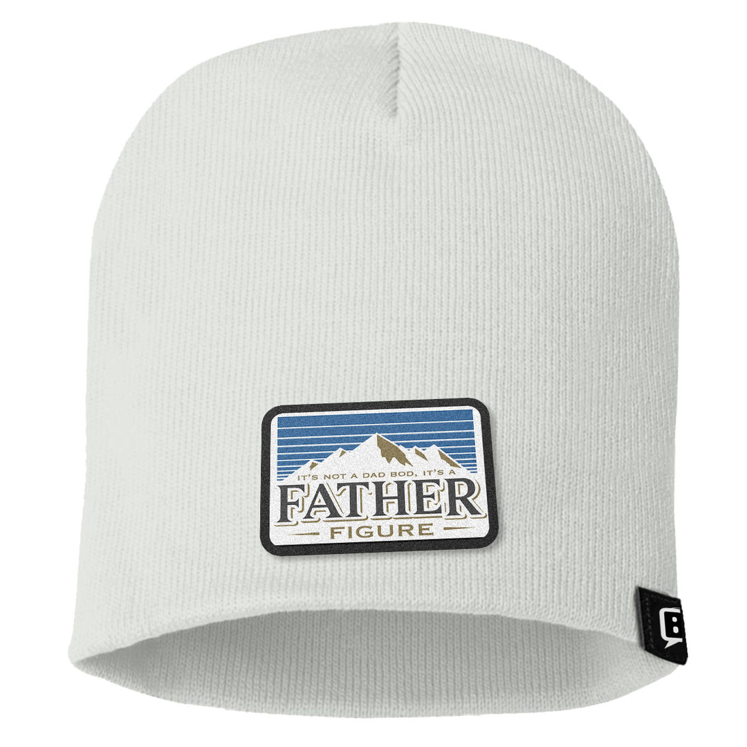 Dad Bod Father Figure Patch Beanies - BustedTees.com