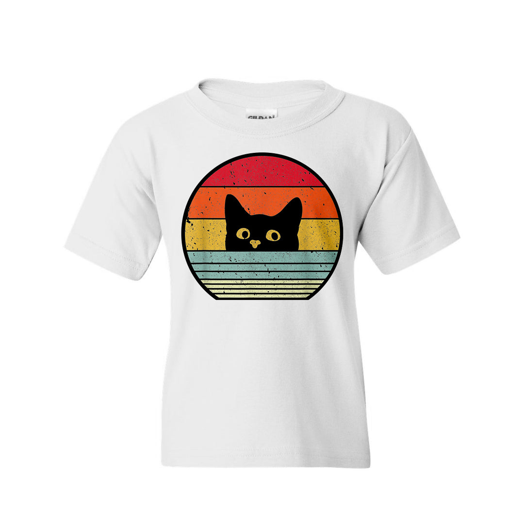 Cat Shirt Retro Style  Kids Shirt - BustedTees.com