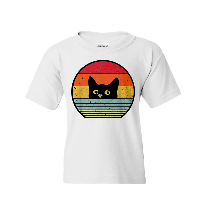 Cat Shirt Retro Style  Kids Shirt - BustedTees.com