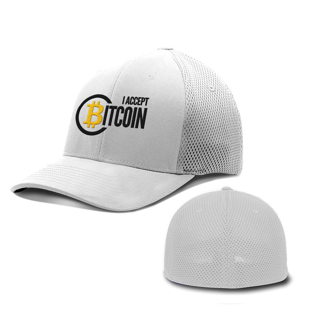 I Accept Bitcoin Hats - BustedTees.com