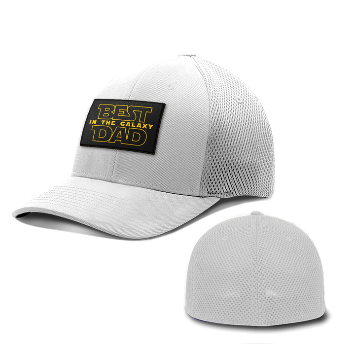 Best Dad In The Galaxy Patch Hats - BustedTees.com