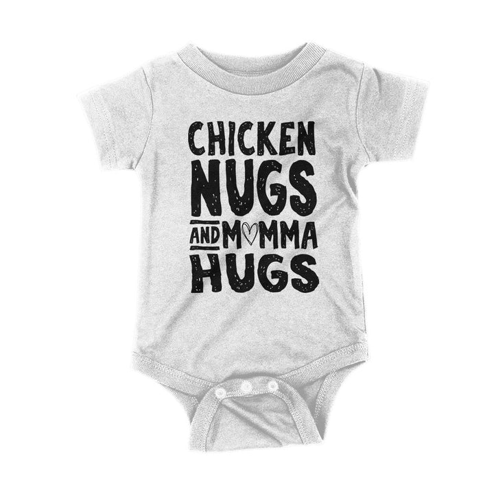 Chicken Nugs and Momma Hugs Kids Shirts - BustedTees.com