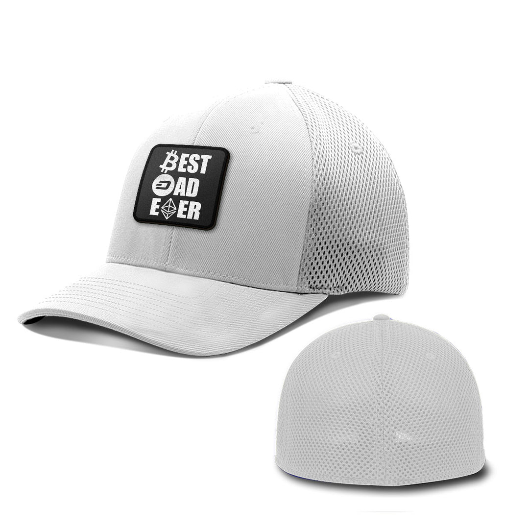 Best Dad Ever Crypto Patch Hats - BustedTees.com
