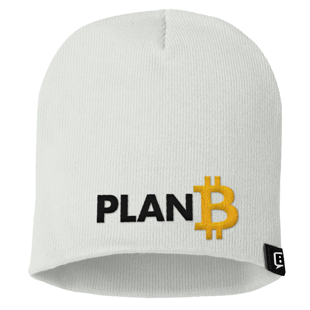 Plan B Bitcoin Beanies - BustedTees.com