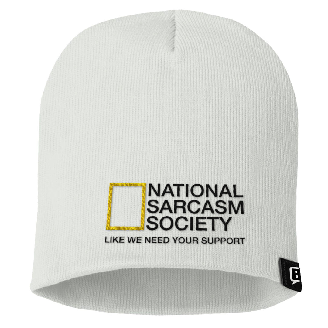National Sarcasm Society Beanies - BustedTees.com