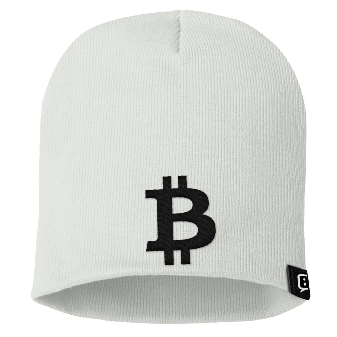 Bitcoin Logo Beanies - BustedTees.com