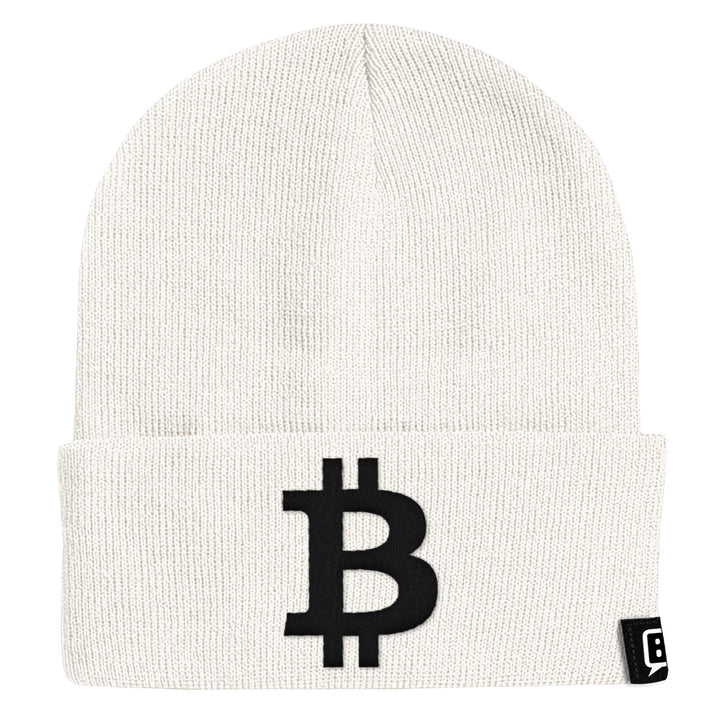 Bitcoin Logo Beanies - BustedTees.com