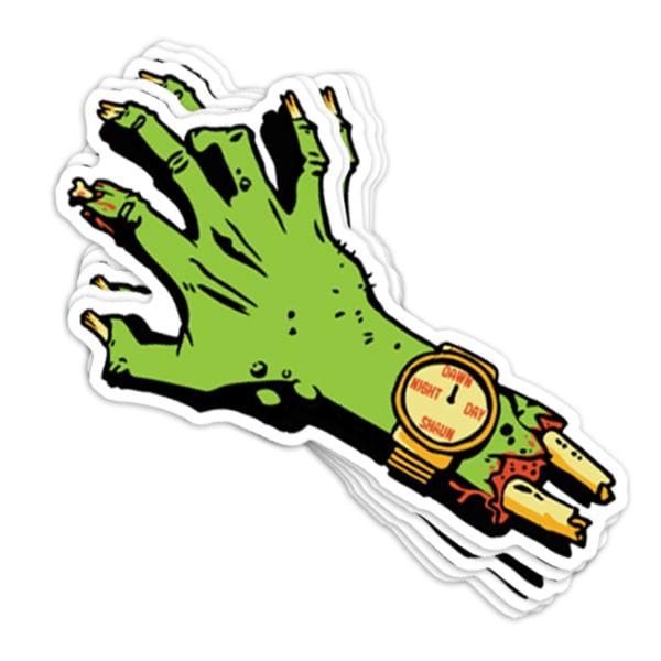 Zombie Time Vinyl Sticker - BustedTees.com