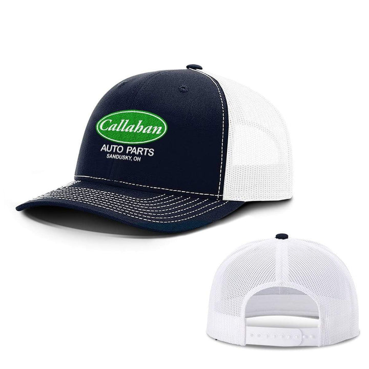 BustedTees.com Snapback / Navy and White / One Size Callahan Auto Parts Hats