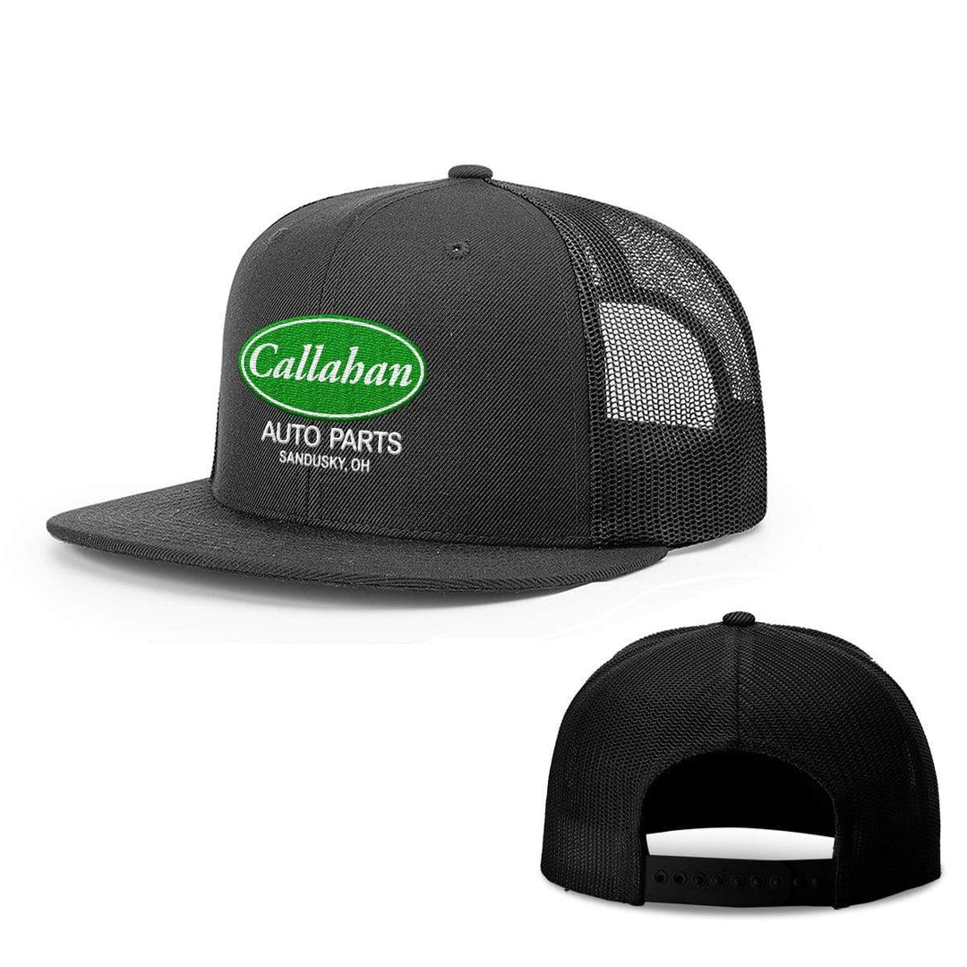 BustedTees.com Snapback Flatbill / Full Black / One Size Callahan Auto Parts Hats