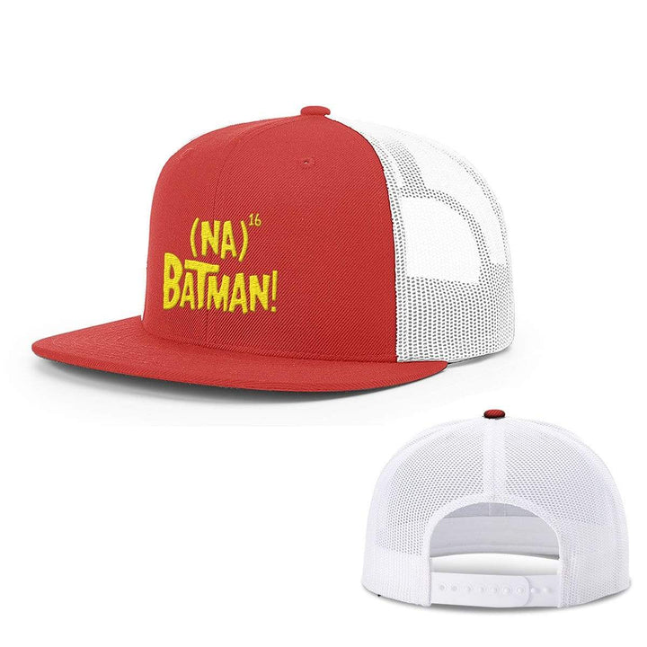 BustedTees.com Snapback Flatbill / Red And White / One Size Hero Song Hats