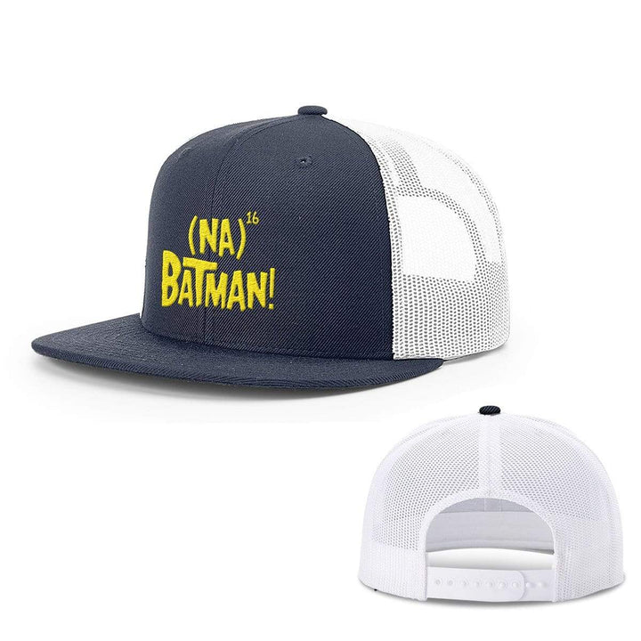 BustedTees.com Snapback Flatbill / Navy and White / One Size Hero Song Hats