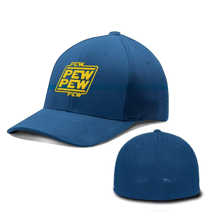 BustedTees.com Flexfit / Royal Blue / S/M Pew Pew Hats