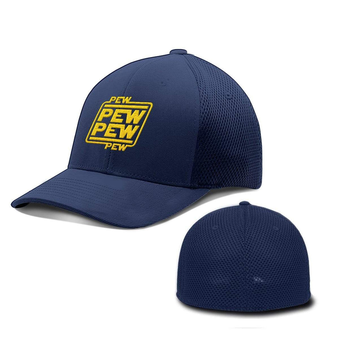 BustedTees.com Flexfit / Deep Navy / S/M Pew Pew Hats