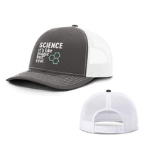 Load image into Gallery viewer, BustedTees.com Snapback / Charcoal and White / One Size Science Magic Hats

