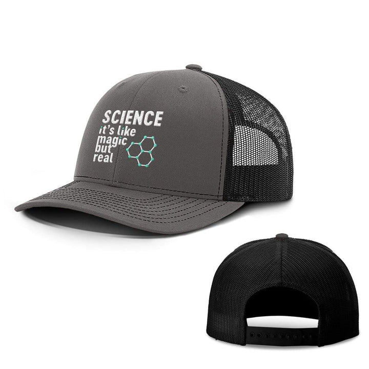 BustedTees.com Snapback / Charcoal and Black / One Size Science Magic Hats
