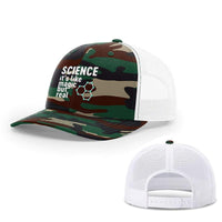 Load image into Gallery viewer, BustedTees.com Snapback / Green Camo and White / One Size Science Magic Hats
