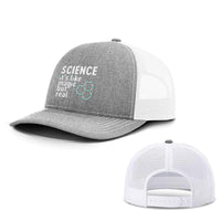 Load image into Gallery viewer, BustedTees.com Snapback / Heather and White / One Size Science Magic Hats
