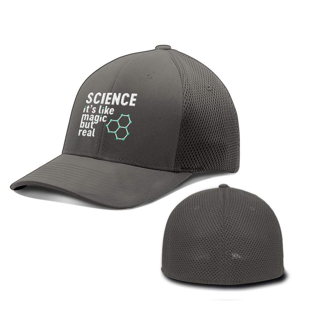 BustedTees.com Flexfit / Charcoal / S/M Science Magic Hats